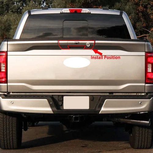 Vista 7 de Beautost Compatible con Ford F-150 2021 2022 2023 2024 2025 F150 cromado para puerta trasera trasera (fibra de carbono negro)