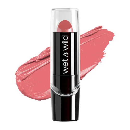 Vista 38 de wet n wild - Lápiz labial con acabado sedoso, color labial hidratante rico y acumulable, formulado con vitaminas A, E y macadamia para una Un breve