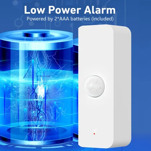 Vista 6 de Sensor de movimiento PIR inteligente: detector de movimiento WiFi con alertas de notificación de aplicaciones, sensor de contacto inalámbrico