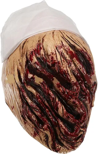 Vista 3 de Adult Scary Nurse Mask Full Head Latex Halloween Mask Blanco