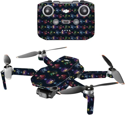 Vista 5 de MightySkins compatible con DJI Mini 2 Drone portátil – Castle Unicorns Cubierta protectora de vinilo duradera, y única Fácil de aplicar, quitar