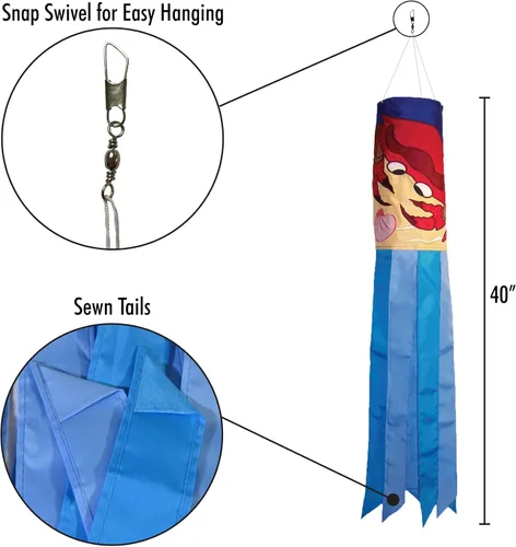 Vista 7 de In the Breeze Cangrejo Windsock, 40 pulgadas