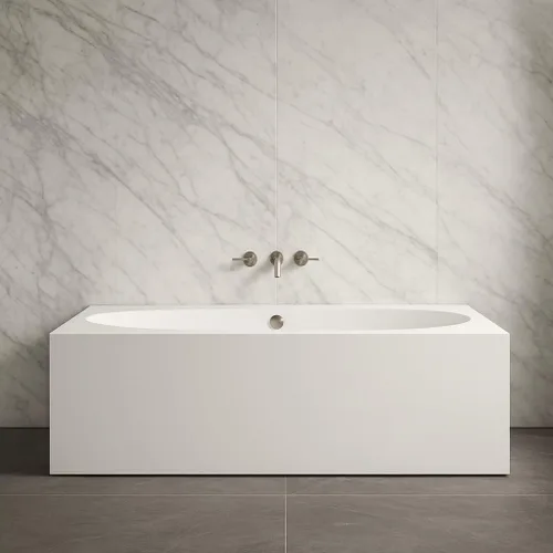 Vista 11 de Carver Tubs - Aphrodite 67 "- Bañera independiente moderna con masaje de aire calentado con chorro - Forma rectangular ovalada característica amplia