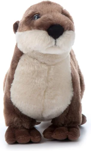 Vista 2 de The Petting Zoo Animal de peluche de nutria de río, regalos para niños, animales salvajes del zoológico Onez, juguete de peluche para correr de 18