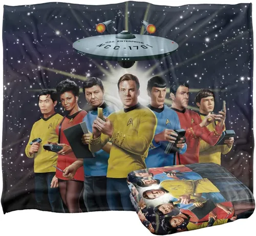Vista 13 de Star Trek Among The Stars - Manta con licencia oficial de tacto sedoso, súper suave, 36 x 58 pulgadas