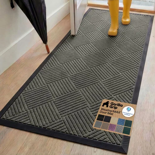 Vista 122 de Gorilla Grip - Tapete WeatherMax todo terreno 100% impermeable, caucho natural, resistente a manchas y decoloración, interior y exterior, fácil