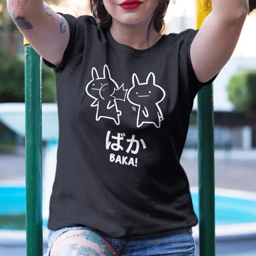 Vista 2 de Camiseta de anime japonés para hombre y mujer