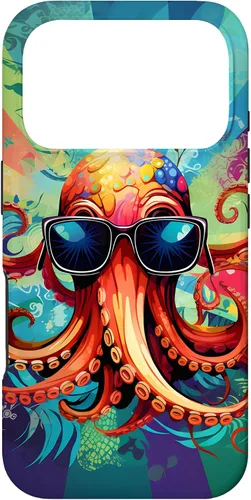Vista 29 de iPhone 11 Pro That's One Cool Pultopus Pulpo colorido con funda para gafas de sol
