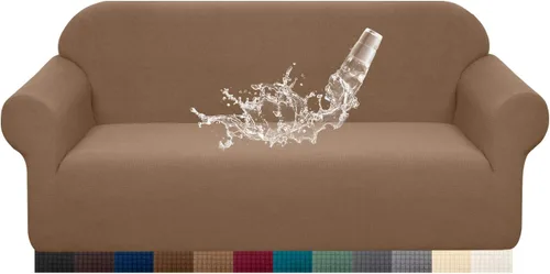 Vista 10 de Granbest Funda de Sofá Premium Repelente al Agua de Alta Elasticidad Funda Deslizable para Sofá de Tela Súper Suave (Beige, Grande)
