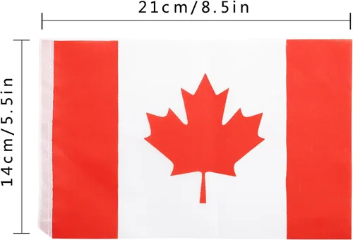 Vista 2 de Bandera de Canadá, bandera canadiense, 100 pies/76 unidades de banderines nacionales del mundo del país, suministros de decoración de fiesta
