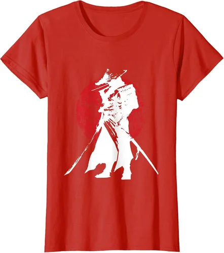 Vista 44 de Vintage Japanese Samurai Retro Bushido Warrior Japan Sword T-Shirt Asphalt Grey