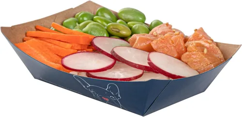 Vista 56 de Restaurantware -Bio Tek - Bandejas de alimentos de 2 onzas, 400 bandejas de papel desechables para alimentos, resistentes, a prueba de grasa, botes