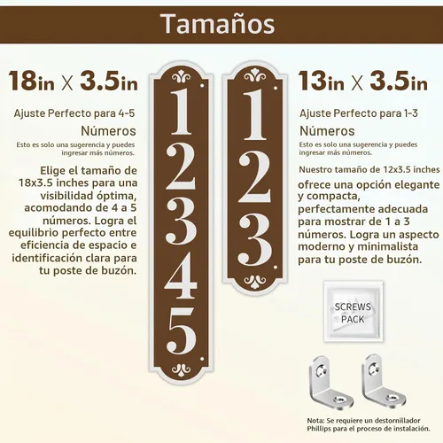 Vista 5 de Letrero de dirección de casa de doble cara, letrero de correo para buzón, letrero de dirección 911 reflectante personalizado, números de casa