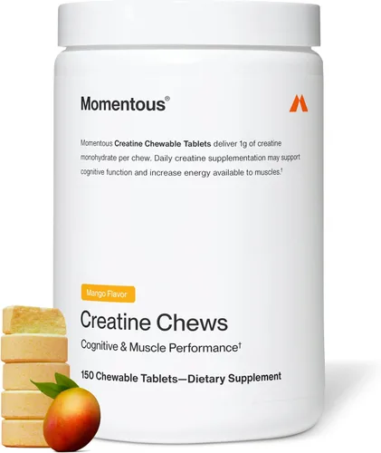 Vista 10 de Momentous Masticables de creatina - Monohidrato de creatina - Apoya la fuerza, el músculo magro y la recuperación para hombres y mujeres