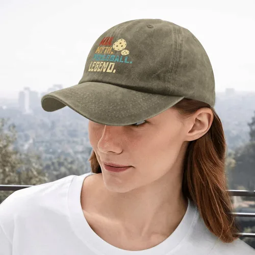 Vista 5 de Hat Man Myth Pickleball Legend Dad Hats for Women Vintage Denim Baseball Caps Adjustable