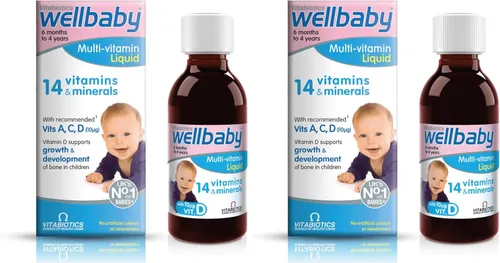 Vista 5 de Vitabiotics Wellbaby - Líquido multivitamínico para el sistema inmunológico para bebés y bebés de 6 meses a 4 años - 5.1 fl oz