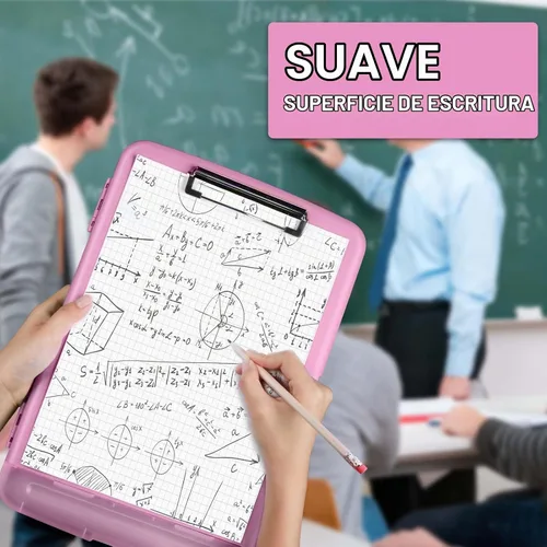Vista 6 de Sooez - Sujetapapeles de documentos clínicos con almacenamiento, sujetapapeles de plástico resistente, de alta capacidad, con soporte para bolígrafo