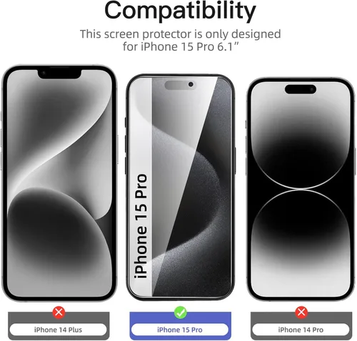 Vista 140 de NEW'C Paquete de 3 protectores de pantalla de privacidad para iPhone Air/iPhone 17 Air (6.5 pulgadas), película de vidrio templado antiespía