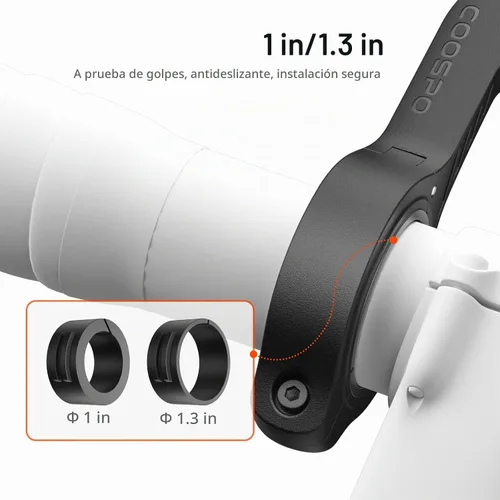 Vista 2 de CooSpo Soporte frontal MT5 para computadora de bicicleta, compatible con Garmin, adaptador de montaje para computadora de bicicleta para manillar