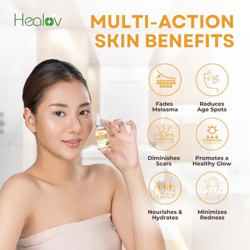 Vista 3 de Suero de ácido kójico – Removedor de manchas oscuras para rostro y cuerpo – Iluminador de la piel para manchas, hiperpigmentación, decoloración