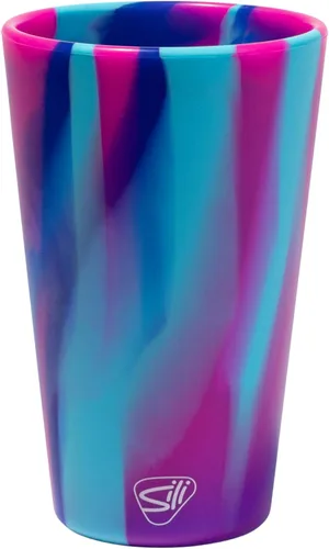 Vista 16 de Silipint Vaso de pinta de silicona de 16 oz – Vaso de silicona reutilizable irrompible sin BPA – Flexible apto para lavavajillas, microondas