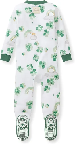 Vista 39 de Burt's Bees Baby Pijama para bebé niña, 100% algodón orgánico, pijama de una pieza, overol diagonal con cremallera, ajuste cómodo