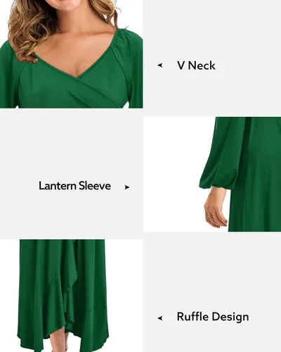 Vista 6 de OUGES Vestidos de maternidad para mujer, para sesión de fotos, baby shower, vestido de embarazo