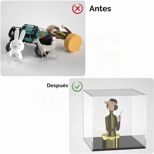Vista 3 de Cliselda - Vitrina acrílica para coleccionables y modelos (5 x 5 x 5 pulgadas)