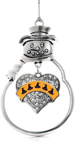 Vista 88 de Inspired Silver - Big Sis - Adorno de Navidad plateado - Adorno de árbol de Navidad con dije de corazón con circonita cúbica - Decoración colgante