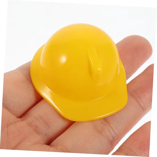 Vista 7 de COLLBATH 40 cascos de construcción en miniatura para accesorios de muñecas, adornos para pasteles, gorras de seguridad para mascotas, decoraciones