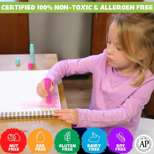 Vista 3 de Kwik Stix - Barras de pintura de témpera sólidas, 96 colores, barras de pintura lavables para niños, secado súper rápido, no tóxicas, libres