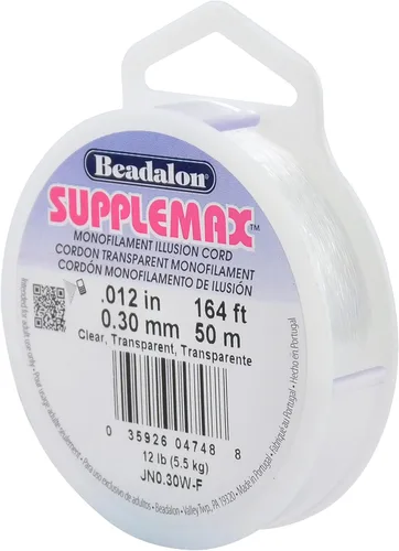 Vista 11 de Beadalon Hilo para cuentas SuppleMax, transparente, 0.01 in / .006 pulgadas