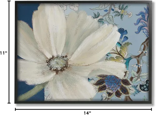 Vista 5 de Stupell Industries Patrón de vid de cachemira floral vívido con flores cosmo, diseño de Lanie Loreth