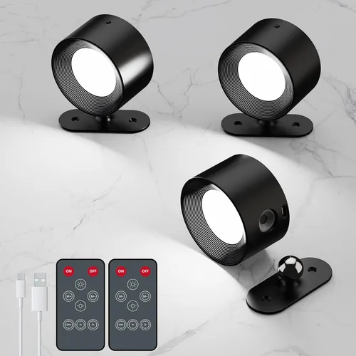 Vista 9 de AKSDA Luces de Lectura LED, Apliques de Pared Montados con 3 Temperaturas de Color y 3 Niveles de Brillo, Control Táctil Operado por Batería