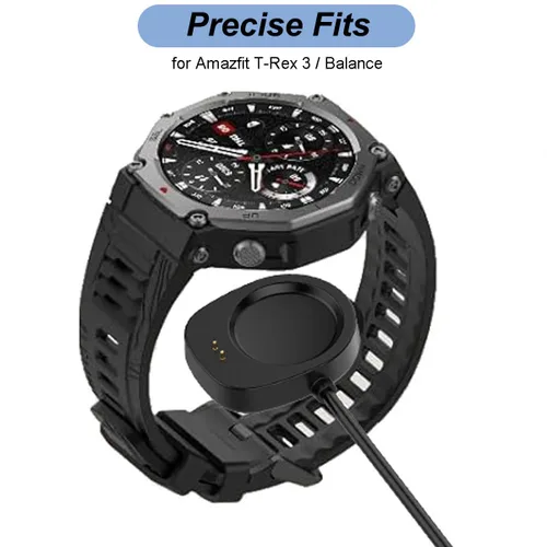 Vista 3 de Cargador para Amazfit Watch Balance 2/T-Rex 3 Pro/Helio Strap/Active 3/Active Max, cable de carga USB de repuesto para reloj inteligente Amazfit