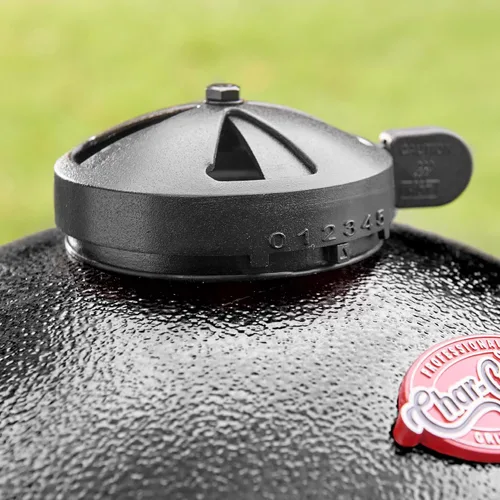 Vista 8 de Char-Griller® AKORN® Jr. Parrilla y ahumador de carbón Kamado portátil con rejillas de hierro fundido y tapa de bloqueo con 155 pulgadas cuadradas