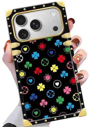 Vista 100 de Funda compatible con iPhone X/Xs, TPU suave de lujo y parte trasera de policarbonato duro para niñas y mujeres, funda protectora a prueba de golpes