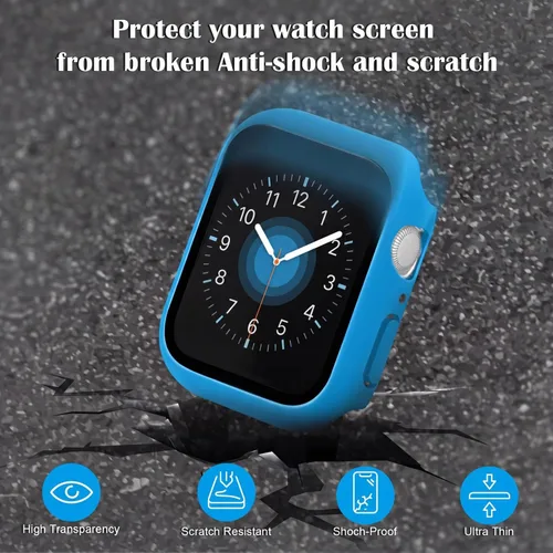 Vista 3 de Sieral 24 piezas protector de pantalla de reloj inteligente, funda parachoques de reloj, carcasa rígida de PC con cubierta protectora de pantalla