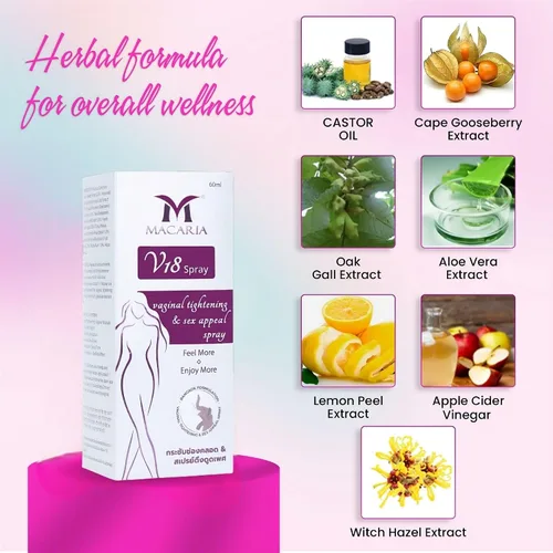 Vista 6 de V18 - Aceite en aerosol de apriete vaginal apretado, todo natural, aceite en aerosol ajustado en V para mujeres Apriete premium Apretador