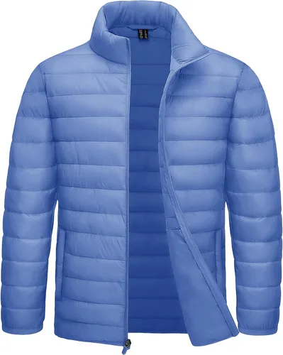 Vista 10 de TACVASEN Chaqueta Puffer Ligera para Hombre Chaquetas Acolchadas de Invierno Puffy Abrigadas Resistentes al Agua Resistentes al Viento Abrigos