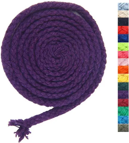 Vista 17 de Cuerda de macramé de 5 mm * 295 pies, cuerda de algodón natural de 8 hebras trenzadas para manualidades, hilo de algodón para tejer, para colgar