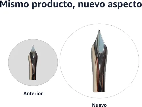Vista 6 de Amazon Basics Pluma estilográfica con dos cartuchos de repuesto: punta media, tinta negra