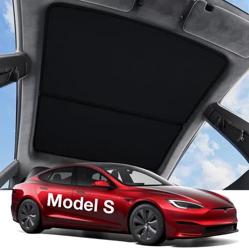 Vista 14 de Wigoo Para Tesla Model Y Accesorios Parasol Techo, Interior Negro