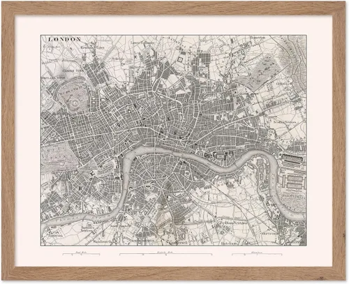 Vista 28 de Monem Art Mapa Monumental Vintage de Florencia Impresión - Póster de Viaje Retro - Arte de Italia - Gran Regalo para Hombres, Mujeres, Amantes