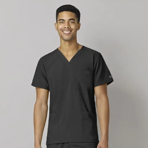 Vista 14 de Wink W123 - Camisa médica unisex con 4 bolsillos Negro
