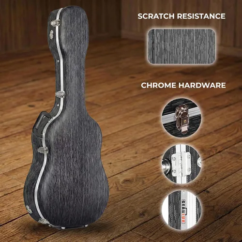 Vista 6 de Gearlux Estuche Deluxe ABS para Guitarra Acústica Dreadnought