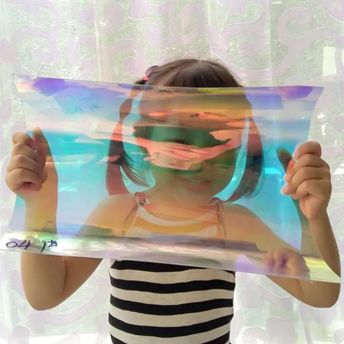 Vista 2 de VILLCASE Rollo de envoltura de celofán transparente transparente A4, película decorativa transparente para ventana, rollo de embalaje epoxi