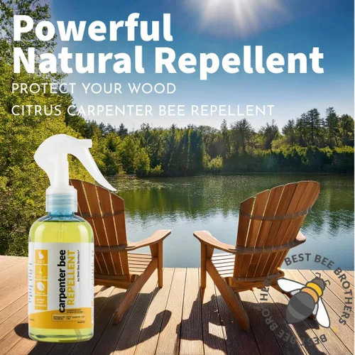 Vista 5 de Best Bee Brothers Aerosol repelente de abejas de carpintero cítricos, 8 Spray repelente de abejas de carpintero cítrico