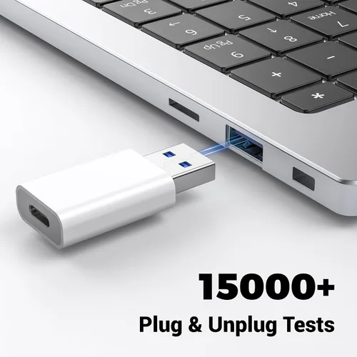 Vista 6 de Adaptador USB a USB C, 2 unidades, adaptador USB-C hembra a USB macho, convertidor de cargador OTG compatible con Apple Watch Ultra
