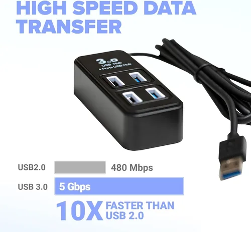 Vista 6 de Concentrador USB Rebuff Reality - Concentrador USB de 4 puertos para dongles USB Vive Tracker - Compatible con Vive Tracker 3.0, 2.0 y otros dongles